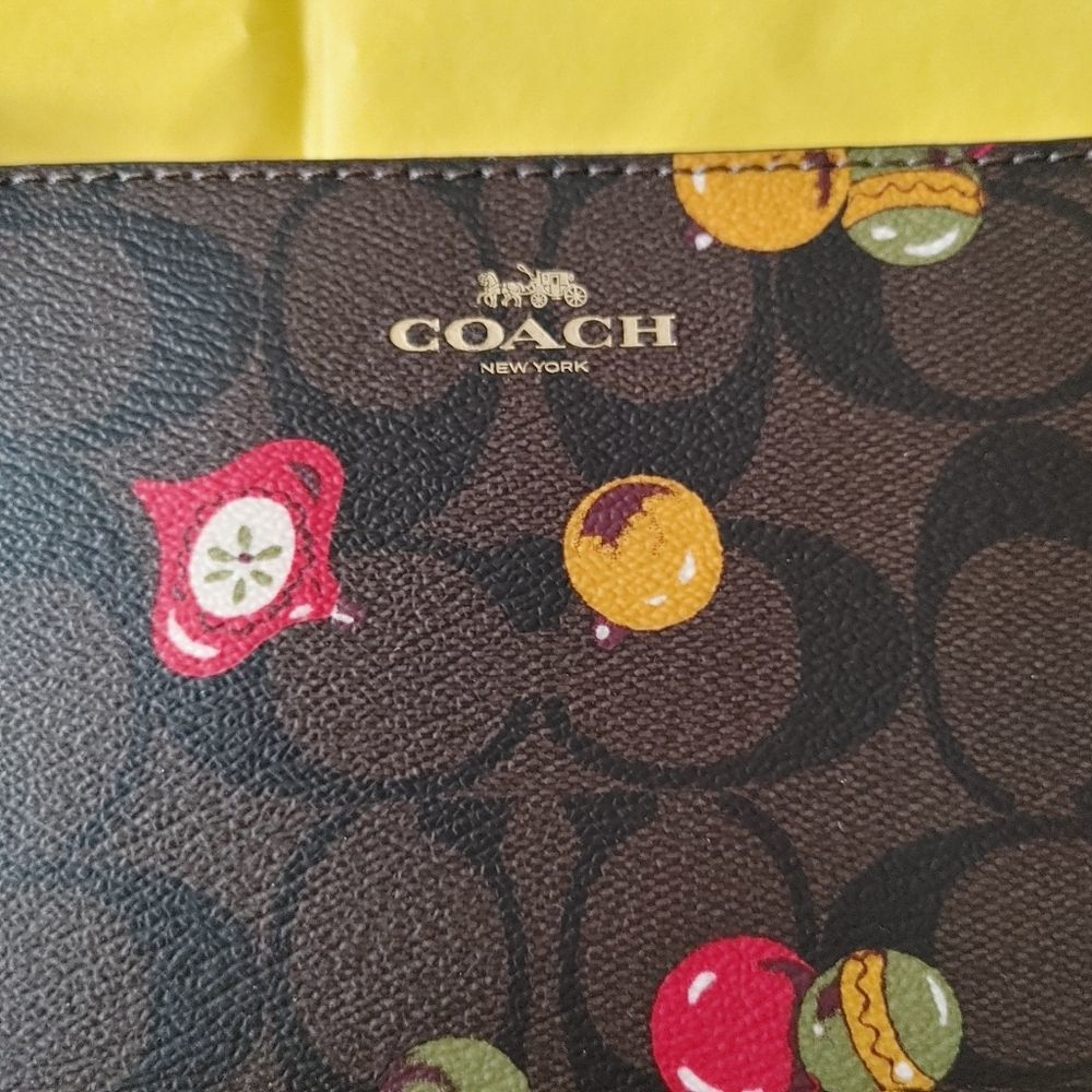 New Coach wristlet brown red - Picture 2 of 6